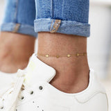 Stainless Steel Starry Anklet in Gold