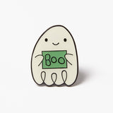 Boo! A Ghost - Enamel Pin: Red