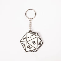 D20 With A Happy Face - Keyring