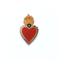 Mexican Heart Enamel Pin Badge