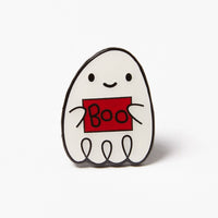 Boo! A Ghost - Enamel Pin: Red