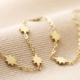 Stainless Steel Starry Anklet in Gold