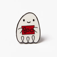 Boo! A Ghost - Enamel Pin: Red