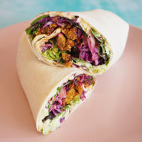 Falafel and houmous wrap