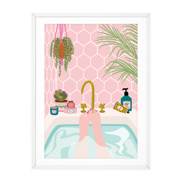 Relax In The Bath Art Print