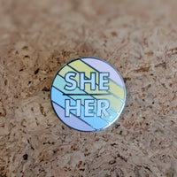 She / Her Enamel Pin